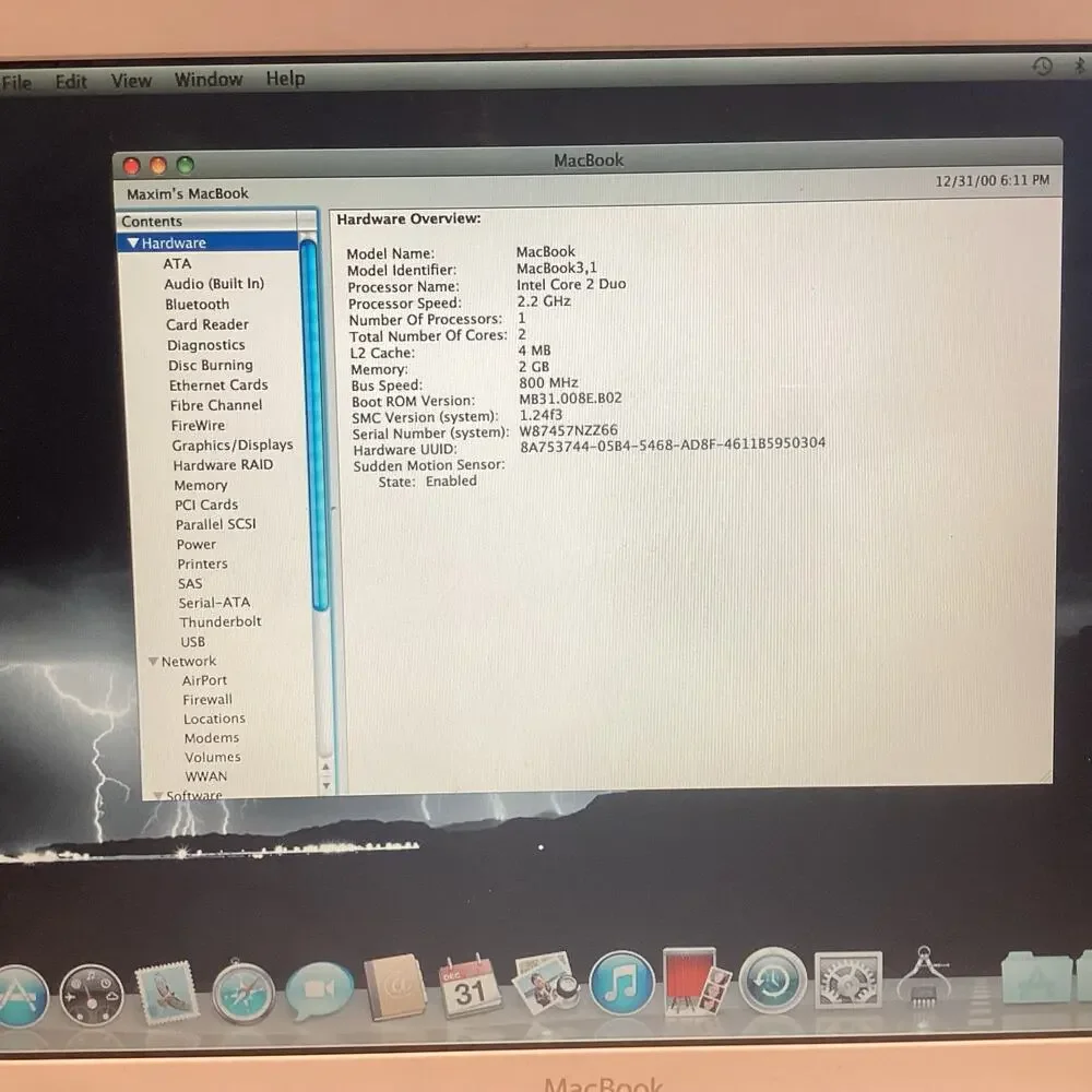 Late 2007 Apple MacBook A1181 13